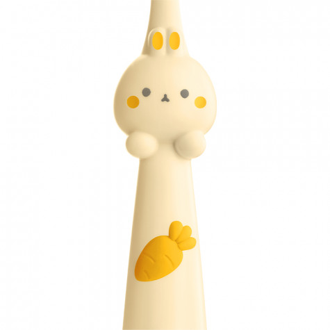 Набор зубных щеток Revyline Bunny Duo, от 3 лет, желтая и голубая